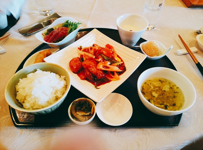 Sweet and sour pork with Arima Grand Hotel