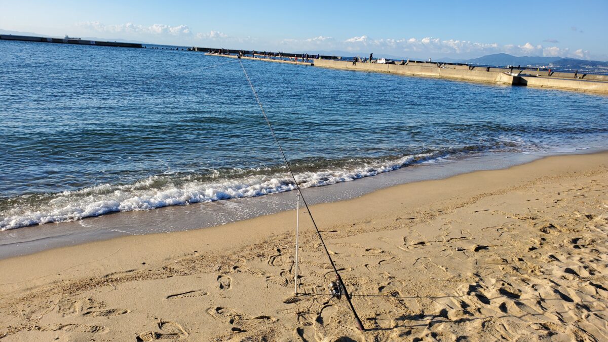 MS-219に7ftのロッドを立てかけた