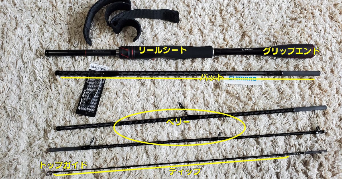 ロッド（竿）の各部名称