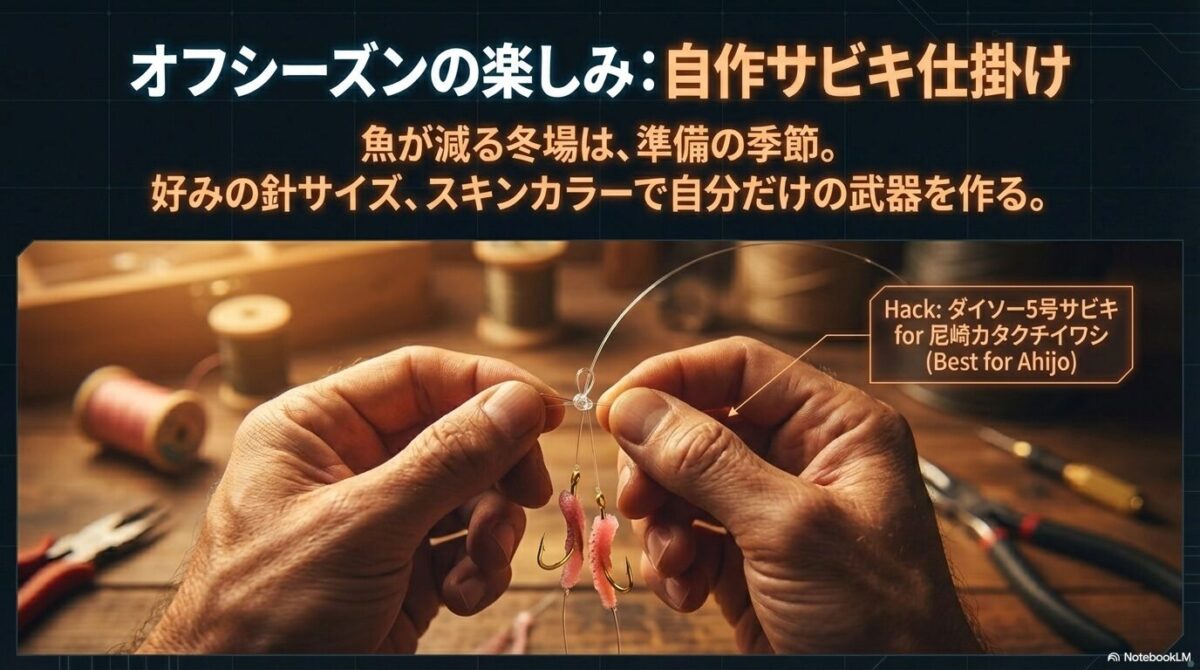 オフシーズンの楽しみ：自作サビキ仕掛け