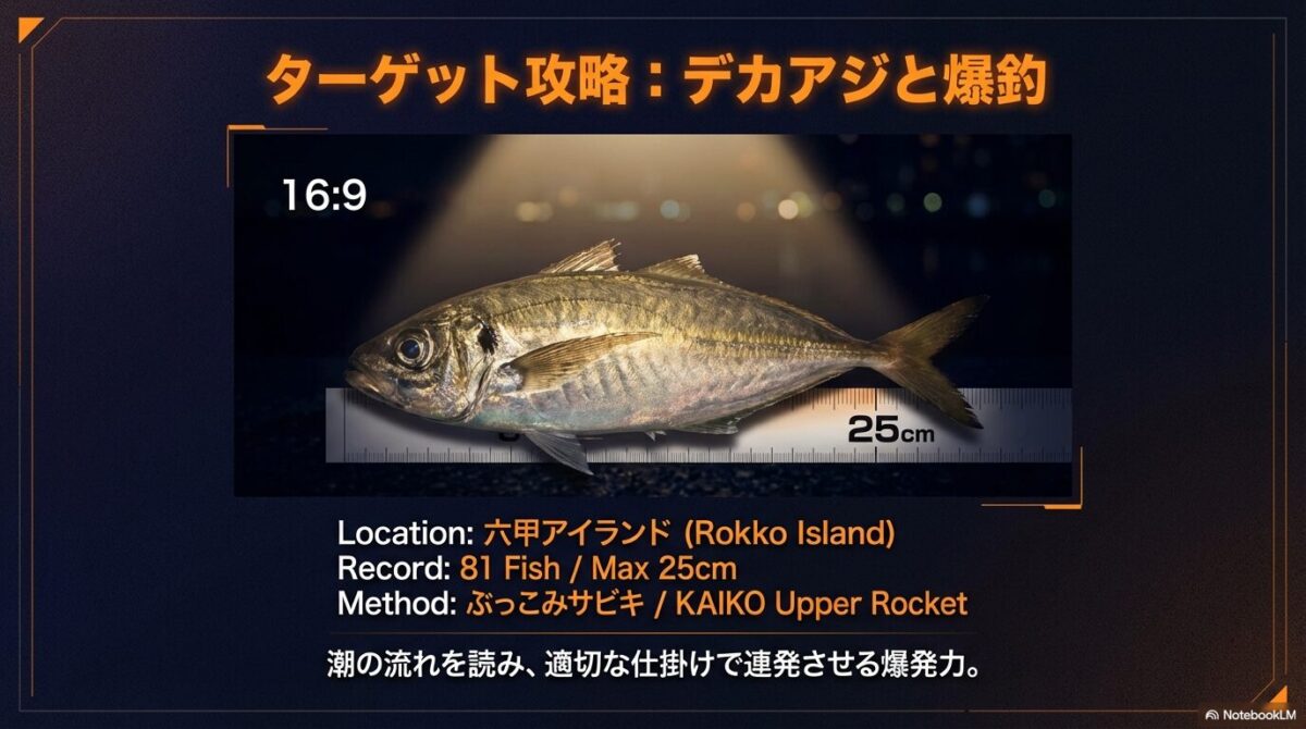 ターゲット攻略：デカアジと爆釣