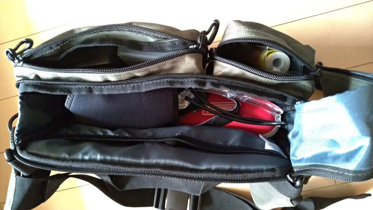 ヒップバッグラージ3　ダブルファスナー